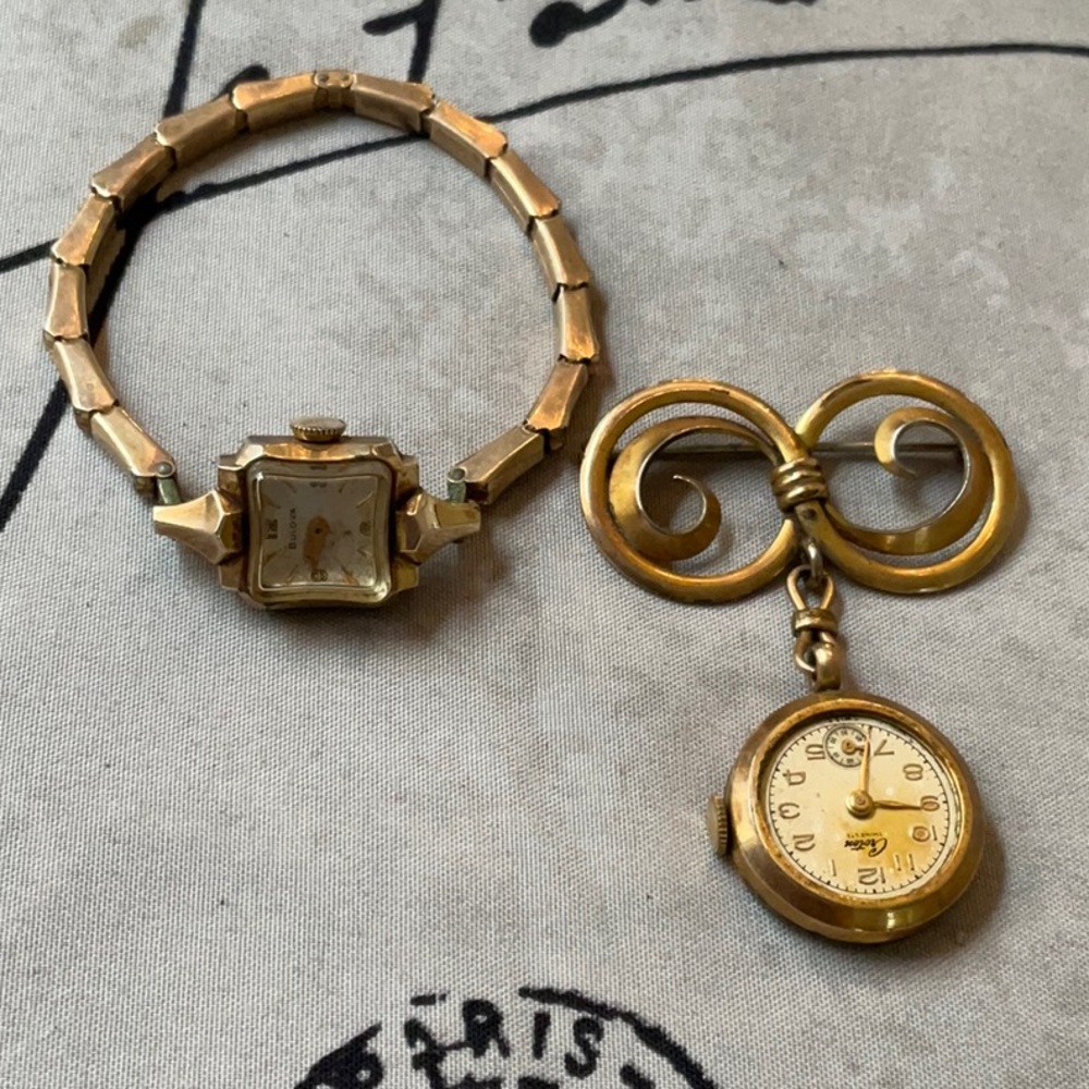 Two Vintage Time Pieces, Croton & Bulova